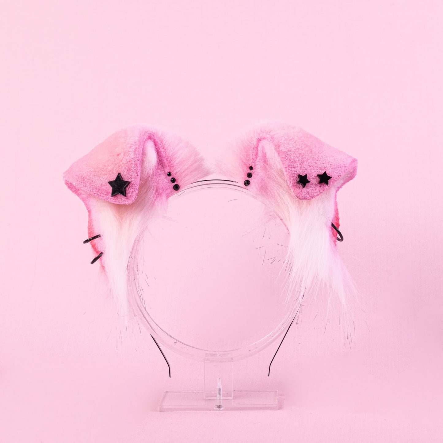 Pink Starry Puppy Ears and Tail Set