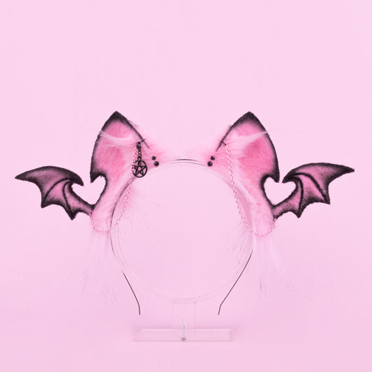 Pink Demon Kitten Ears