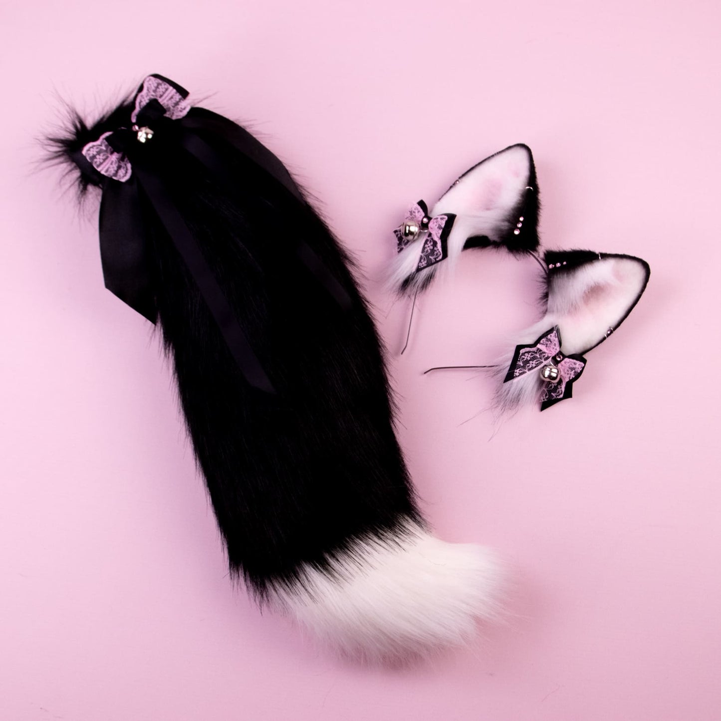 Black Fox Ears and Tail Set
