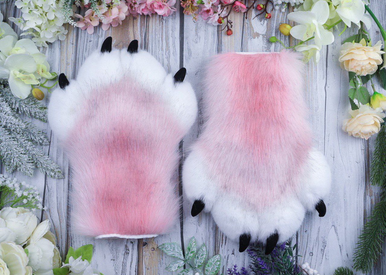 Pink Kitten Paws Gloves