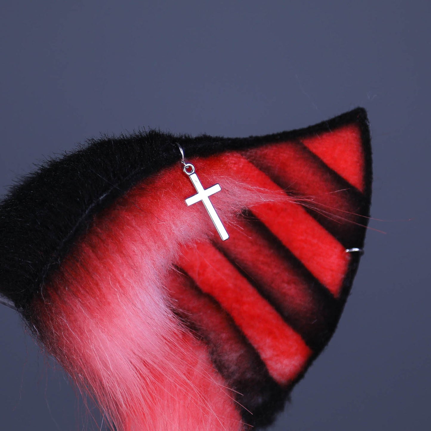 Black and Red Bat Ears