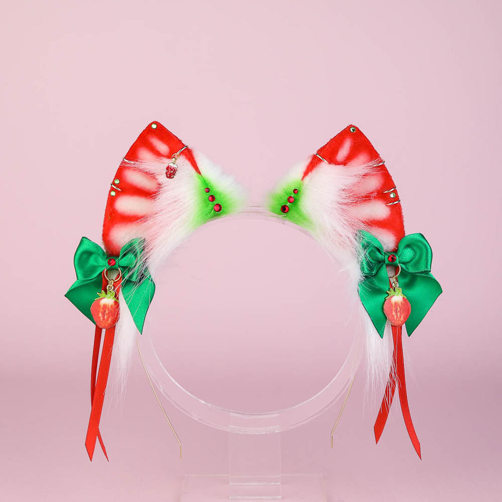 Strawberry Kitty Ears