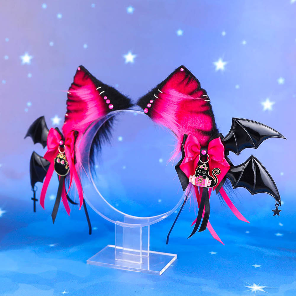 Pink Spooky Kitty Ears