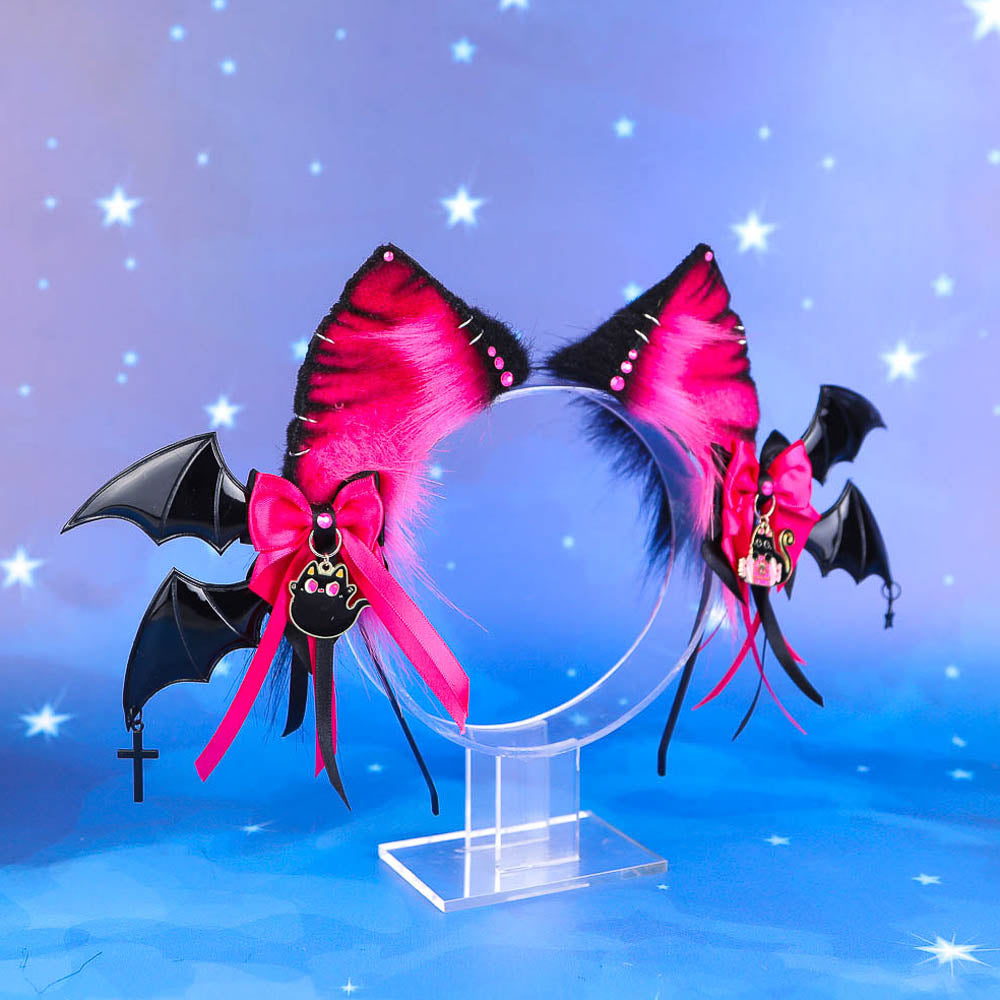 Pink Spooky Kitty Ears