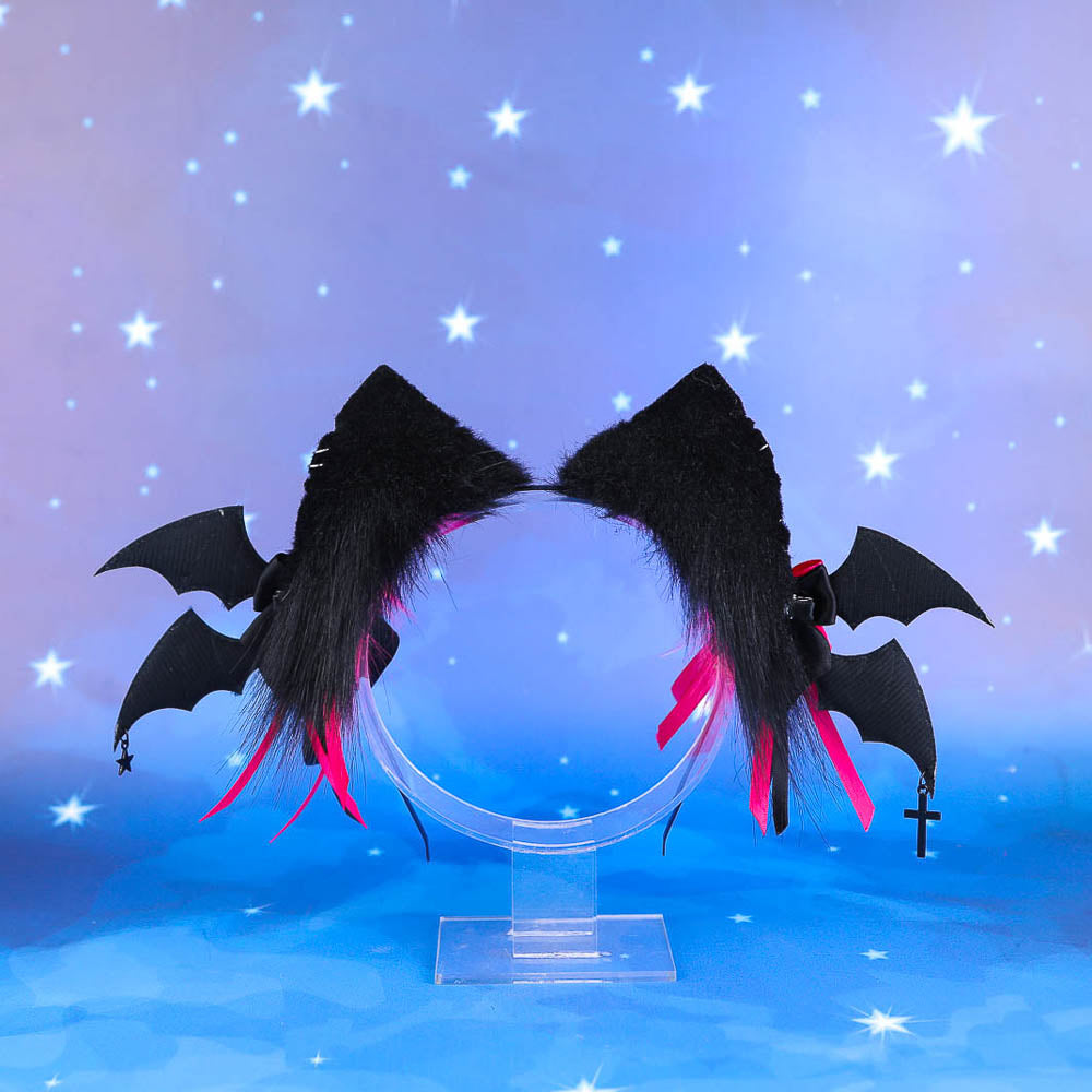 Pink Spooky Kitty Ears and Tail Full Set