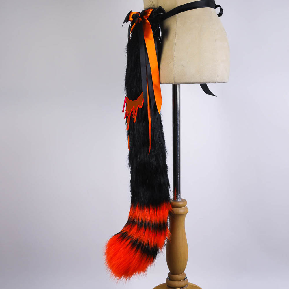 Pumpkin Spooky Kitty Tail