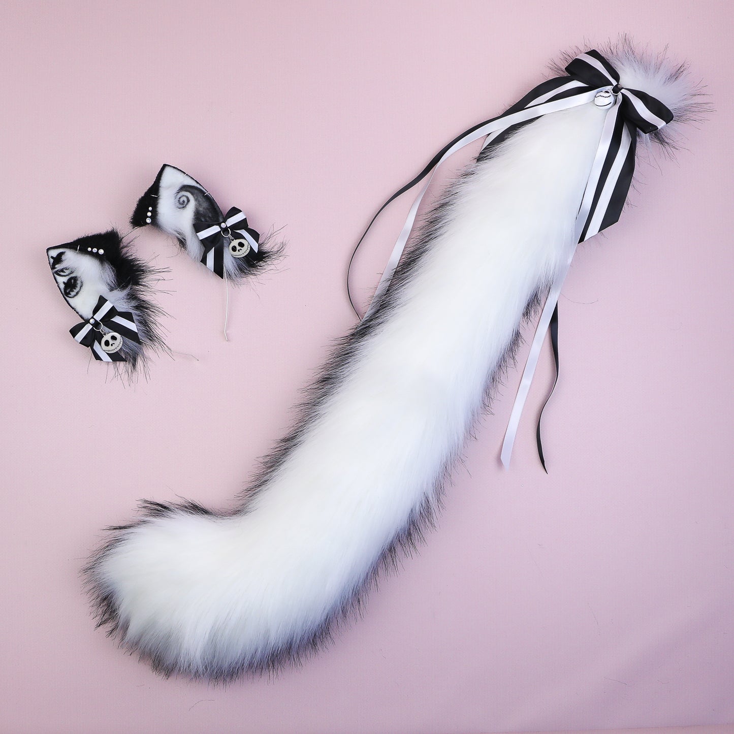Jack Skellington Kitten Ears and Tail Set