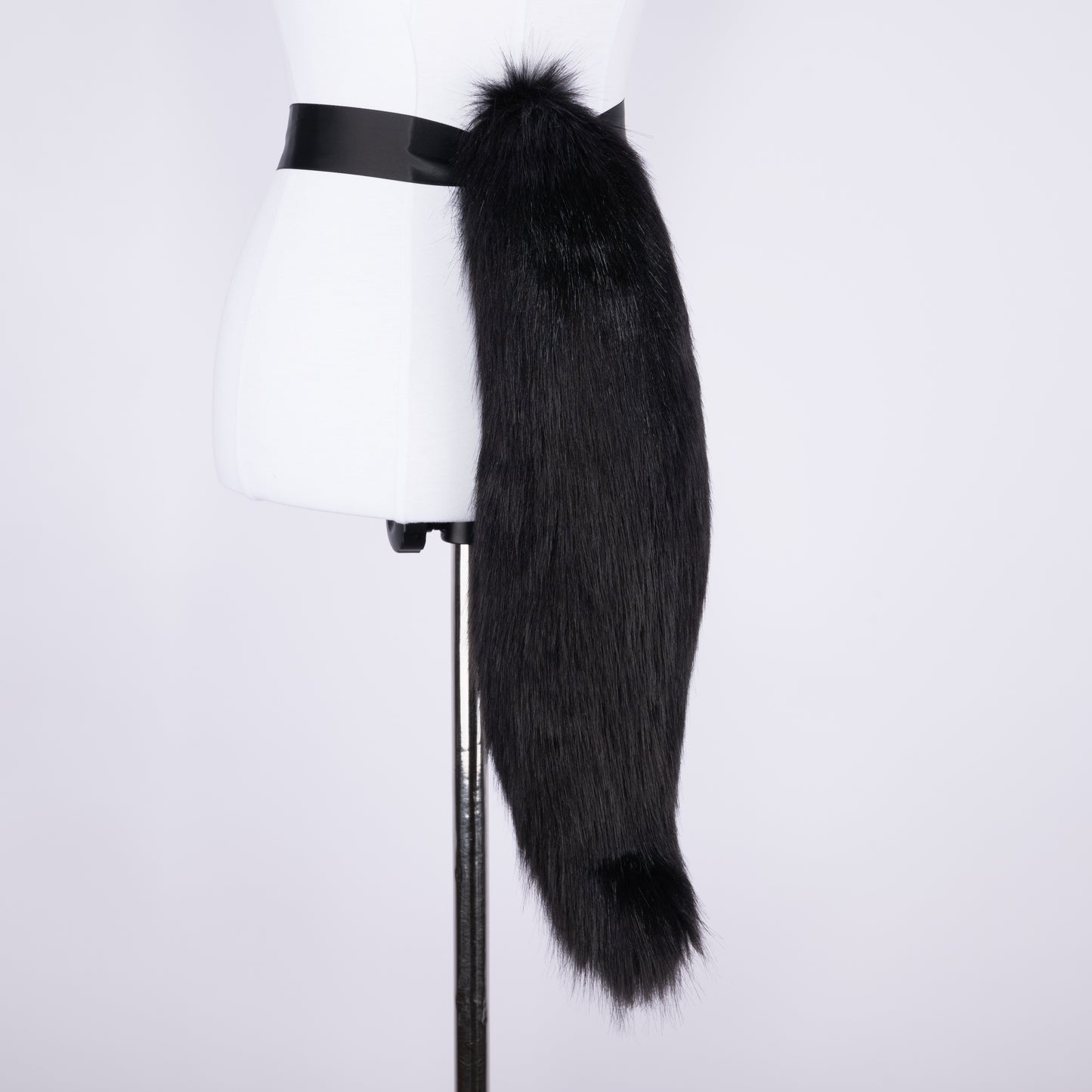 Realistic Black Wolf Tail