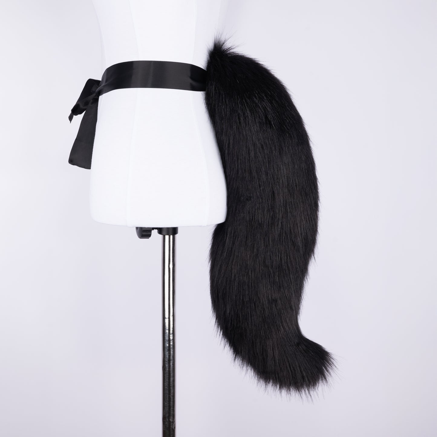 Realistic Black Wolf Tail