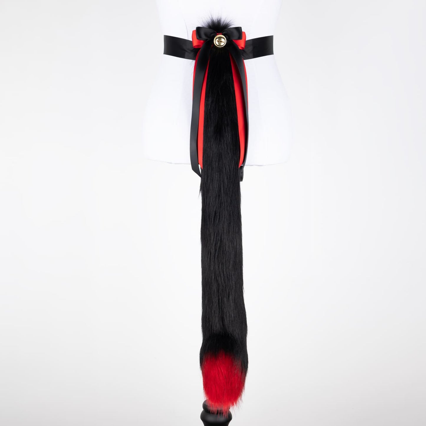 Black and Red Kitten Ears and Tail Set