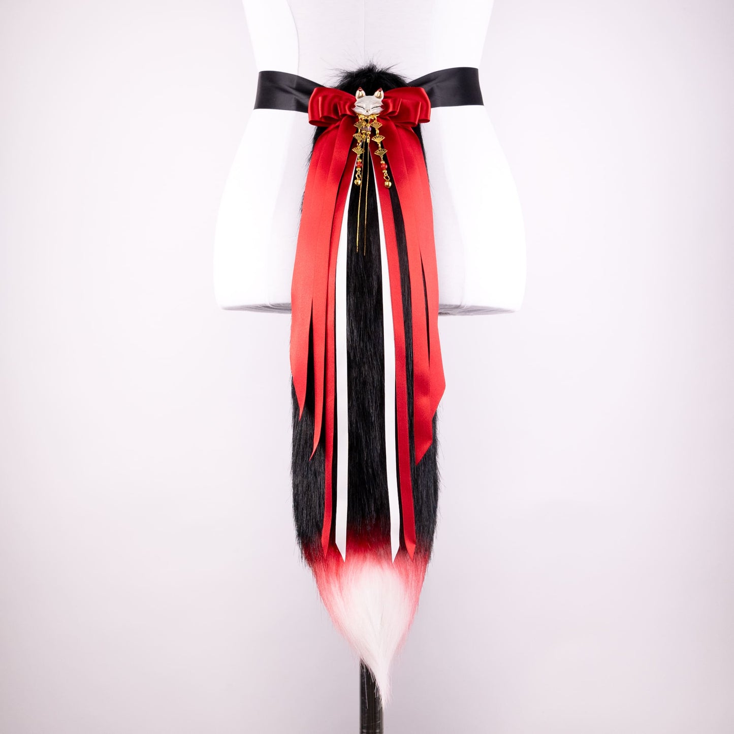 Black Kitsune Ears and Tail Set