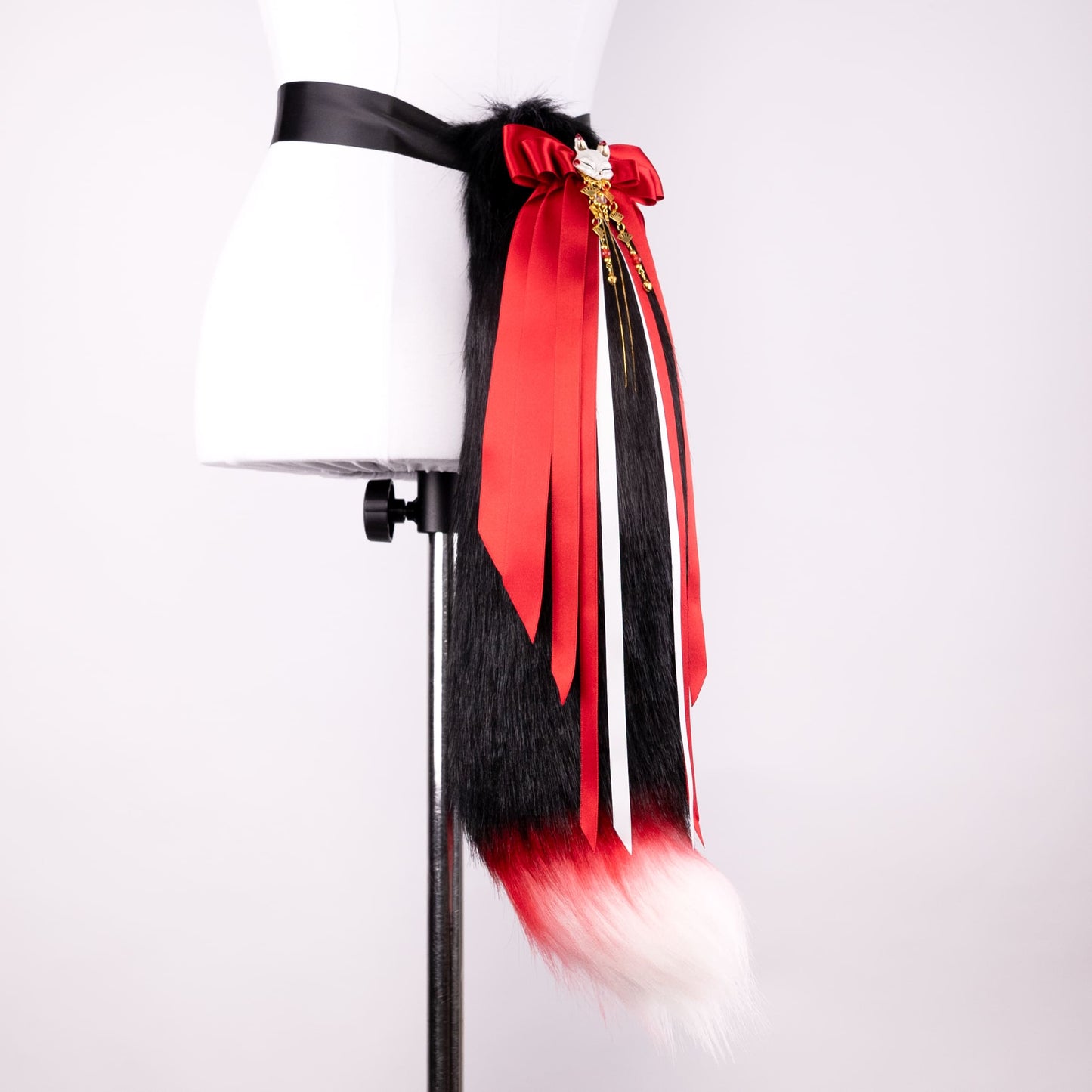 Black Kitsune Ears and Tail Set