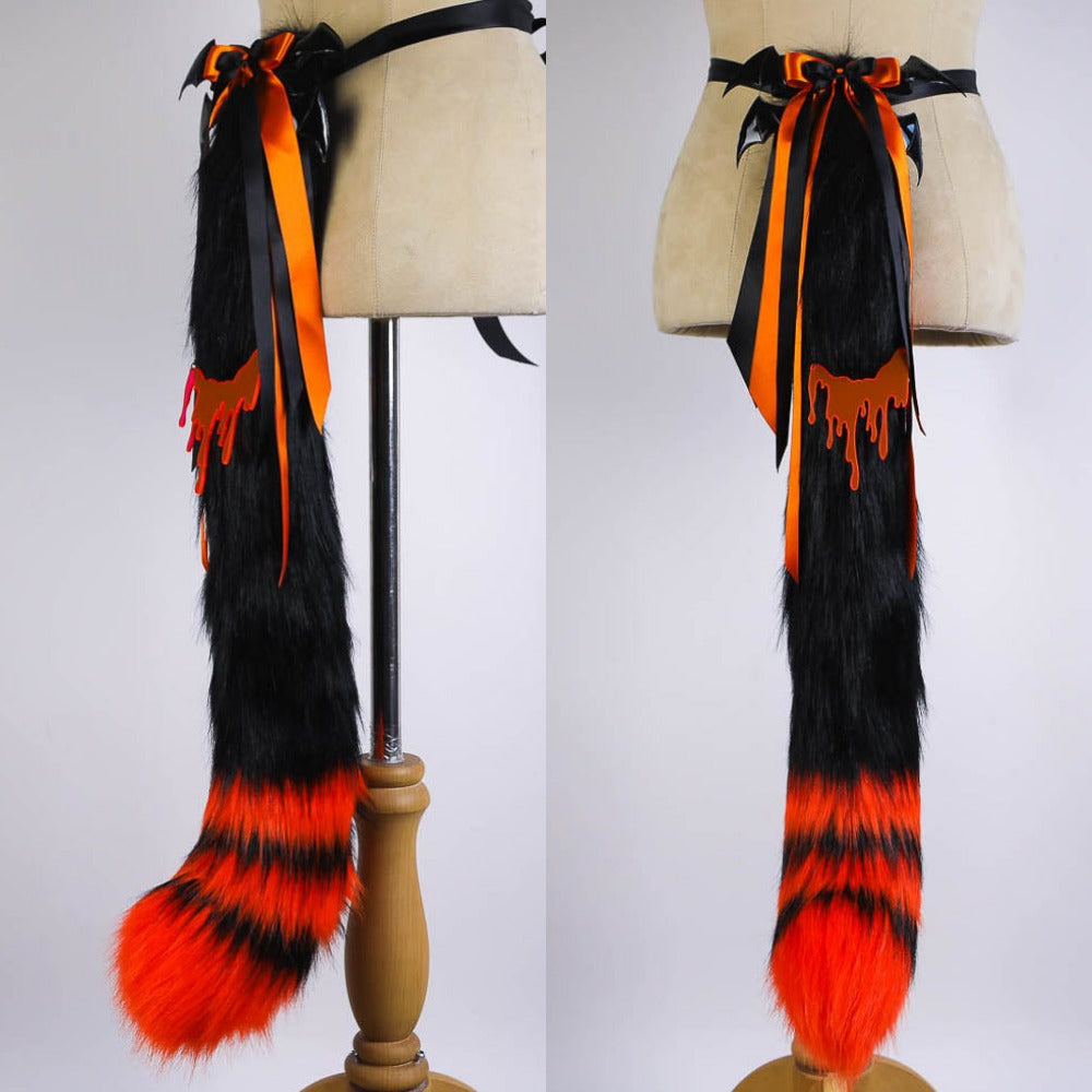 Pumpkin Spooky Kitty Tail