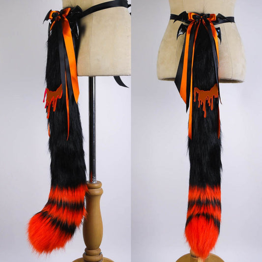 Pumpkin Spooky Kitty Tail