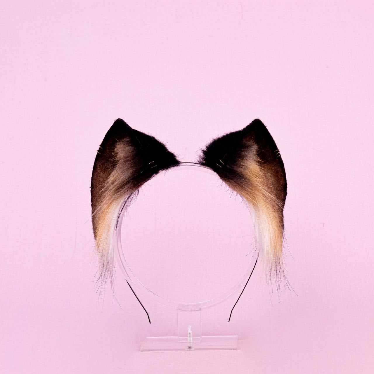 Black and Brown Kitten Ears and Tail Set