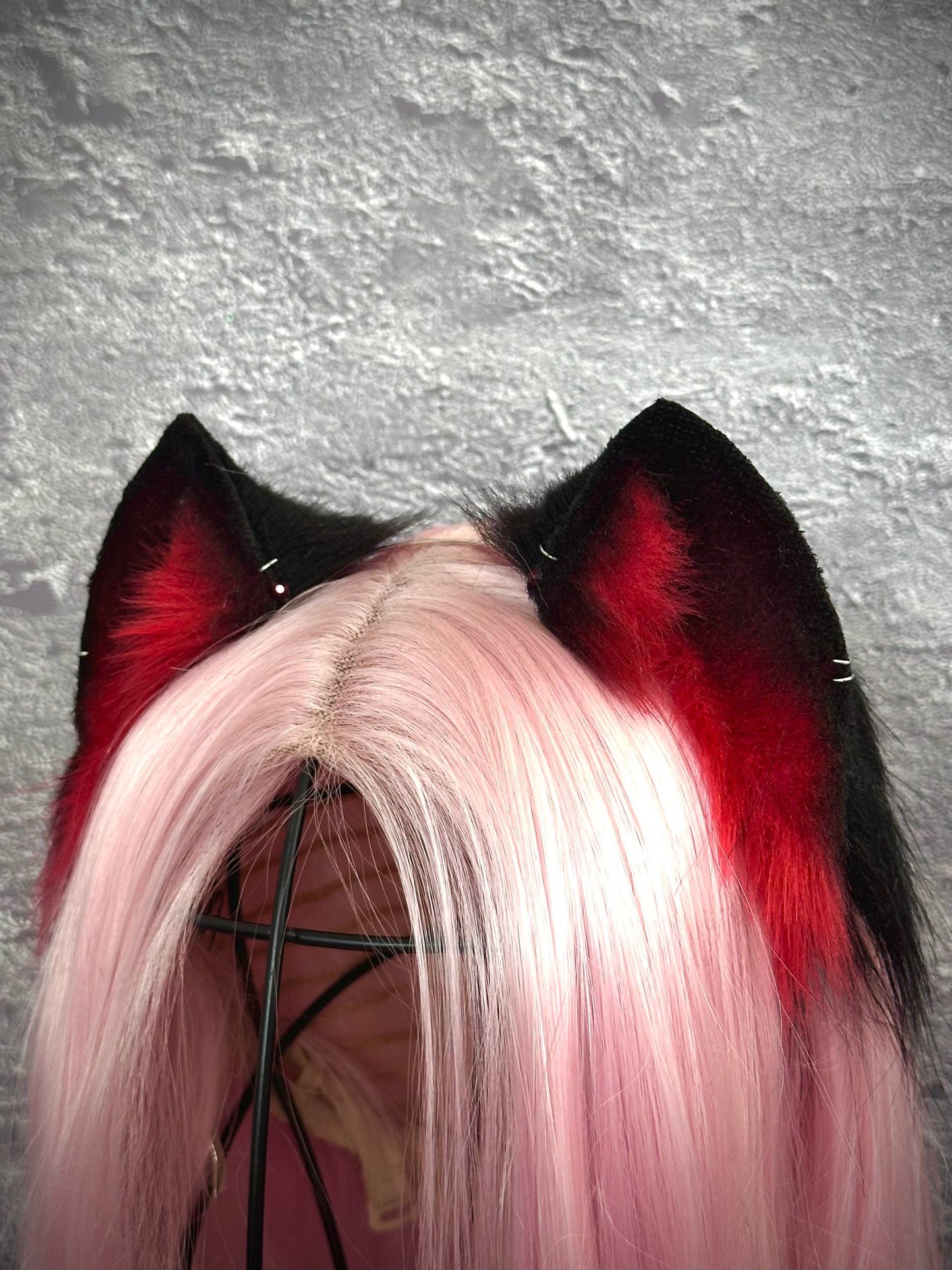 Black and Red Mini Kitten Ears RFS