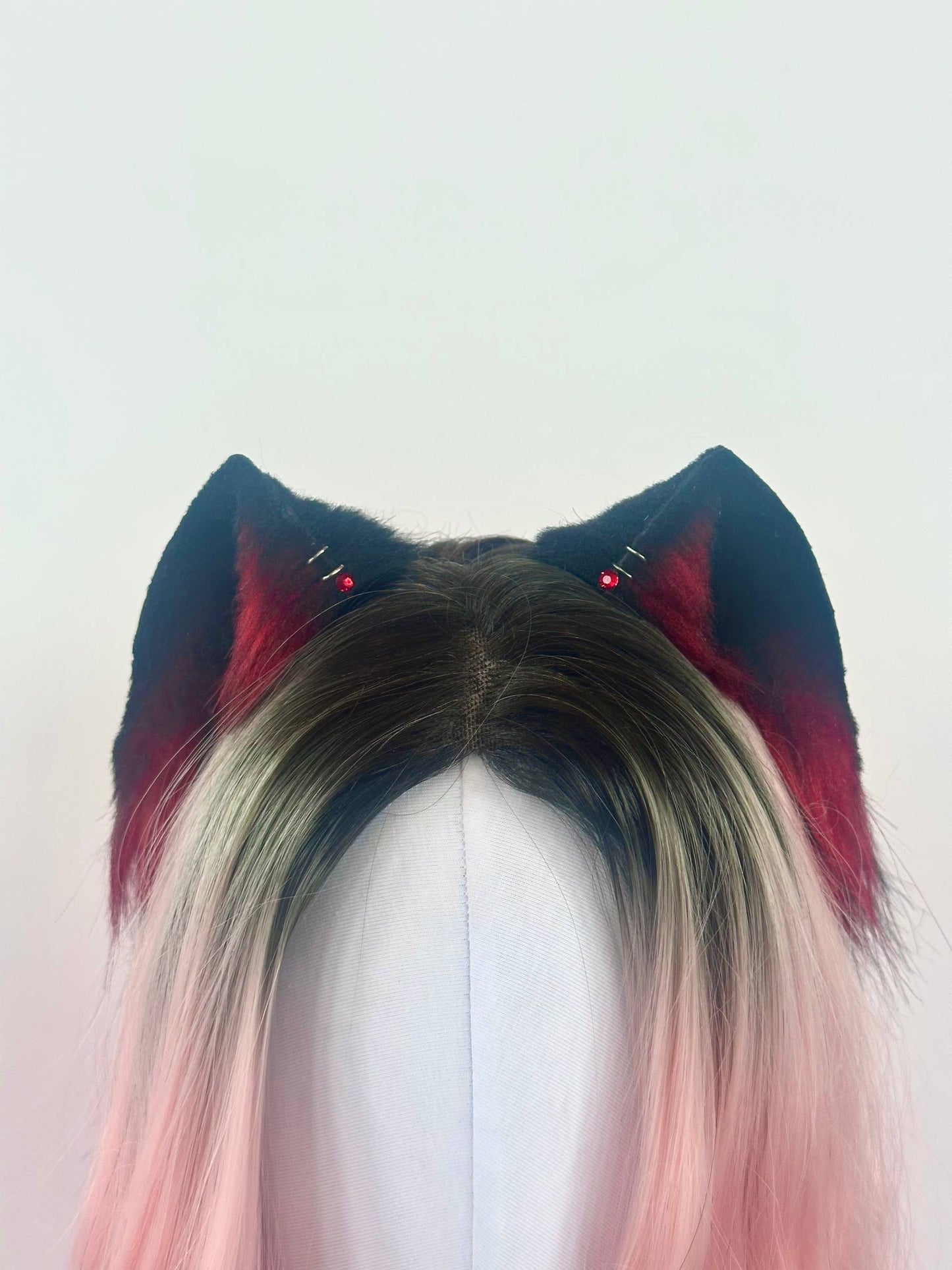 Red and Black Kitten Ears RFS