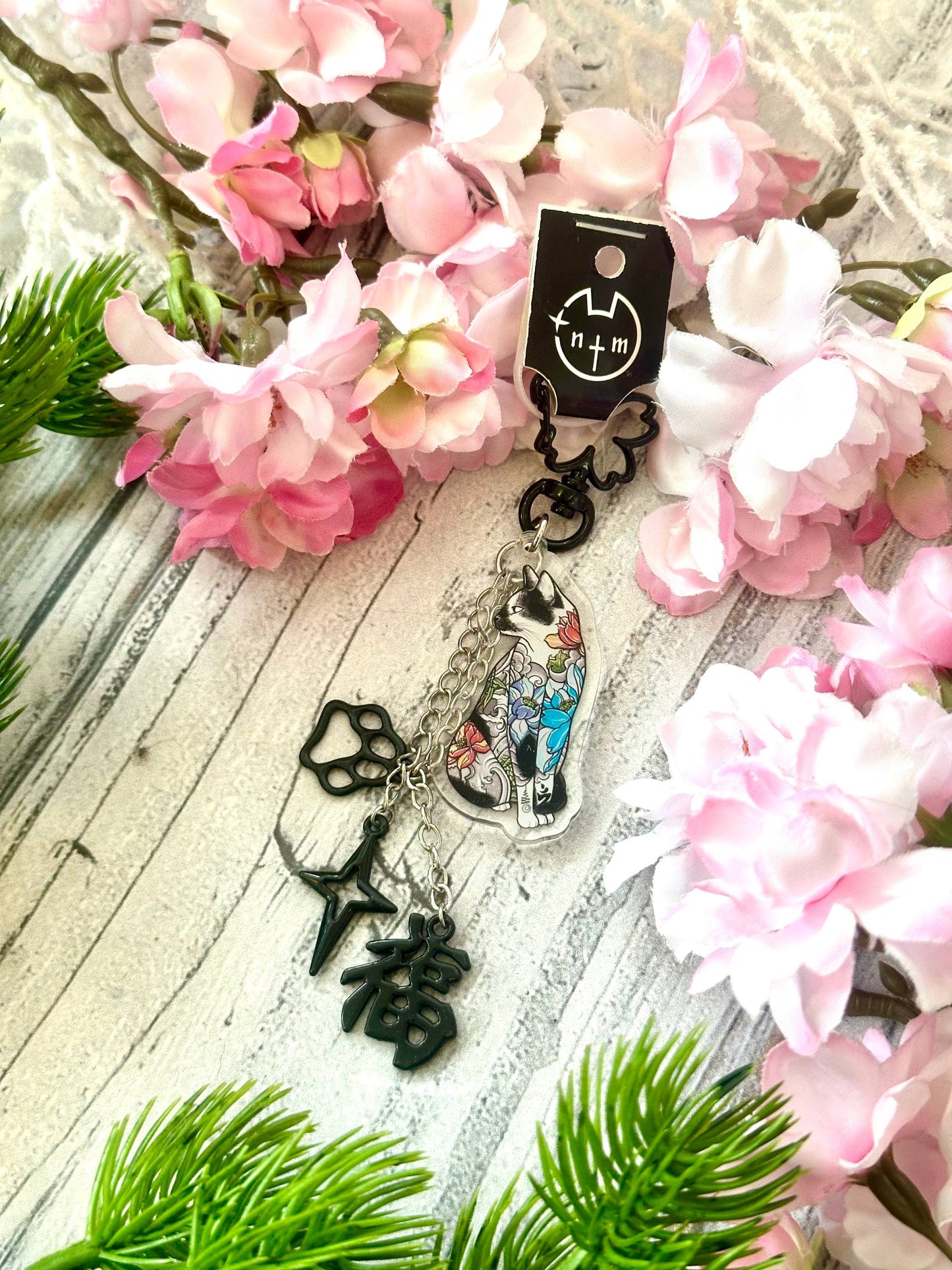 Tattooed Cat Keyring RFS