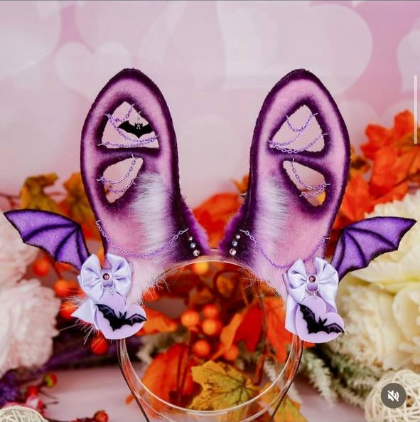 Purple Goth Bunny Ears