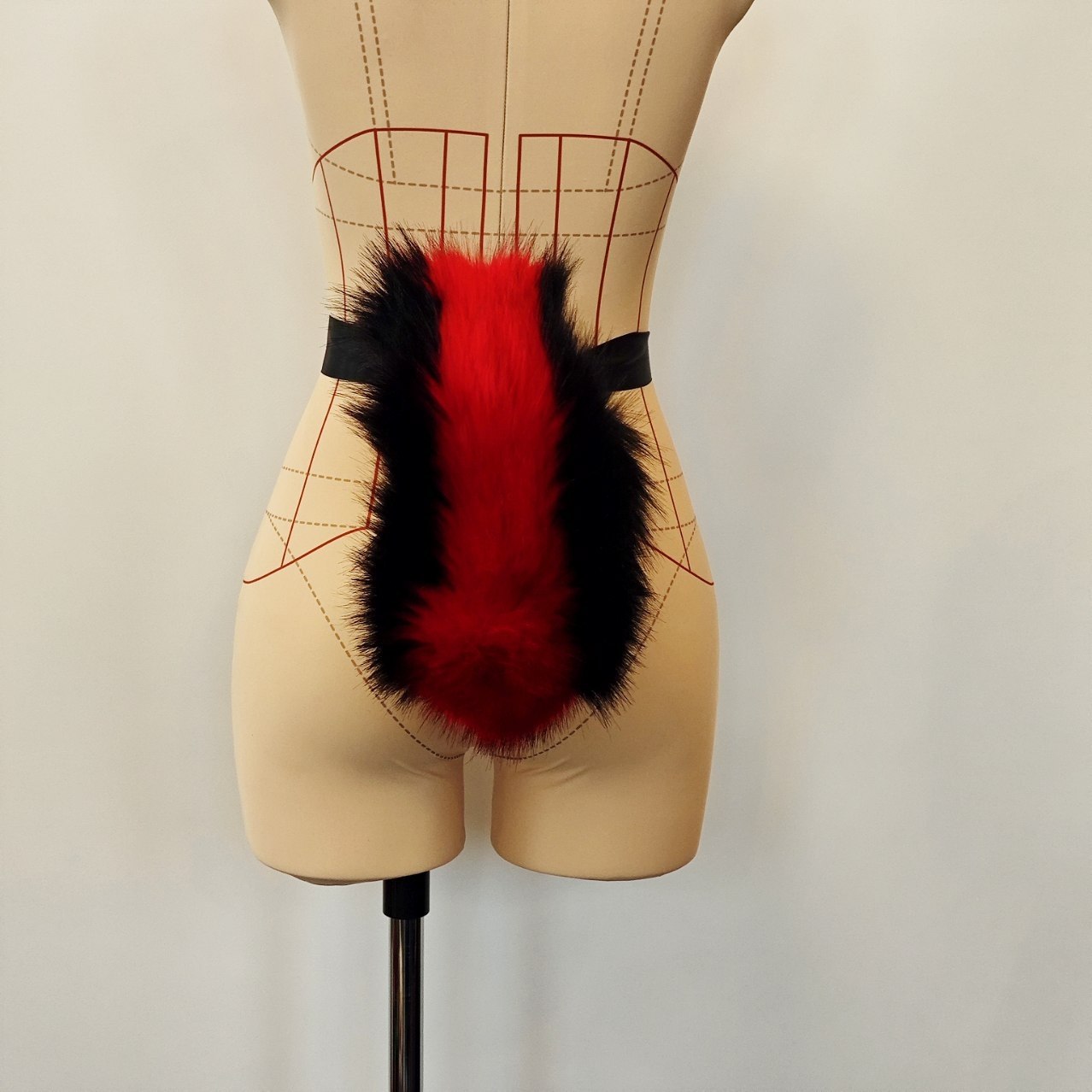 Black and Red Puppy tail