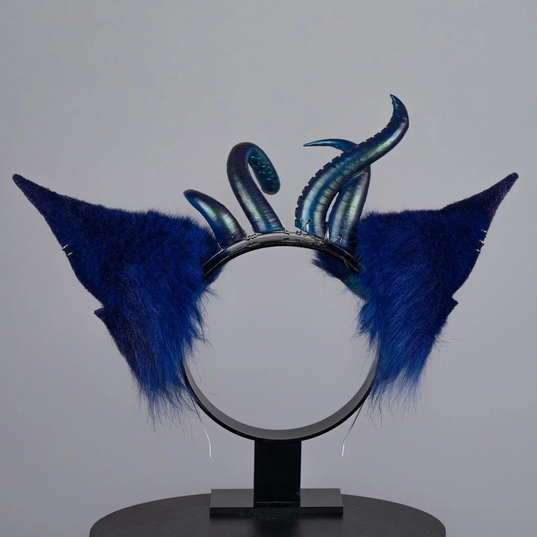 Tentacle Fluffy Sea Monster Ears and Tail set