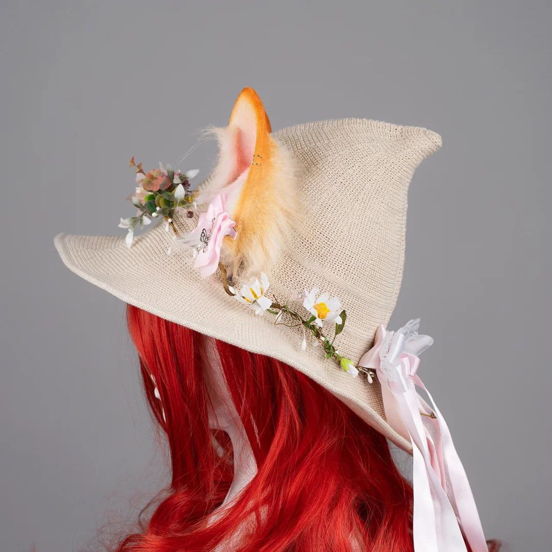Spring Forest Fox Witch Hat