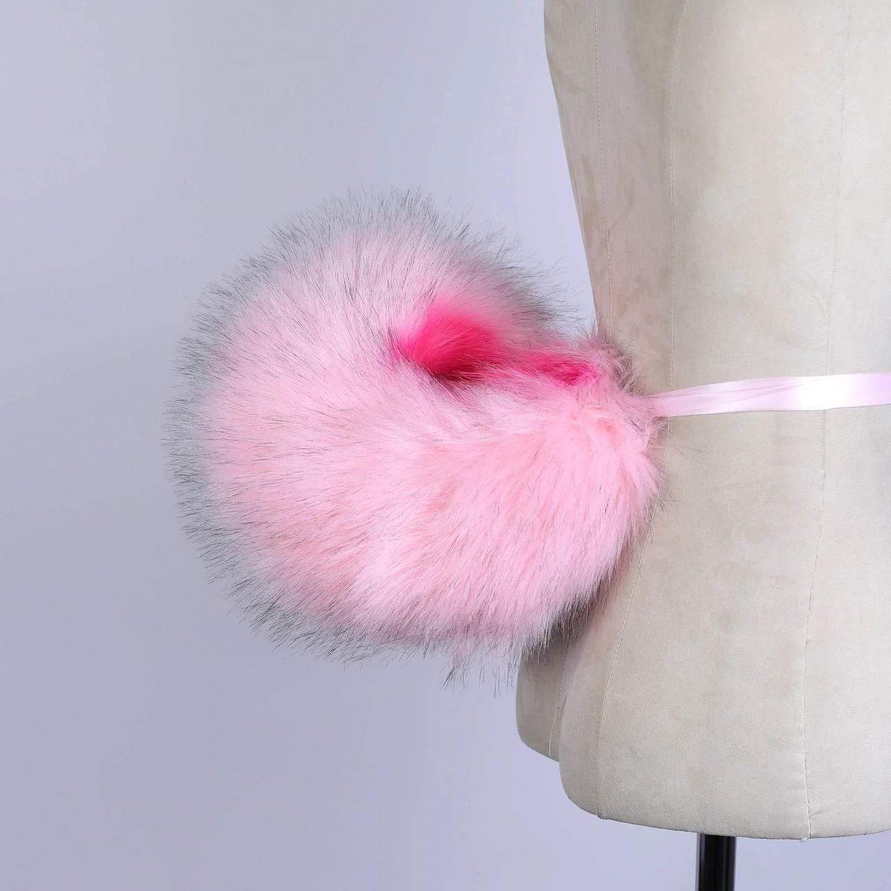 Pink Spiked Puppy Ears and Tail Set