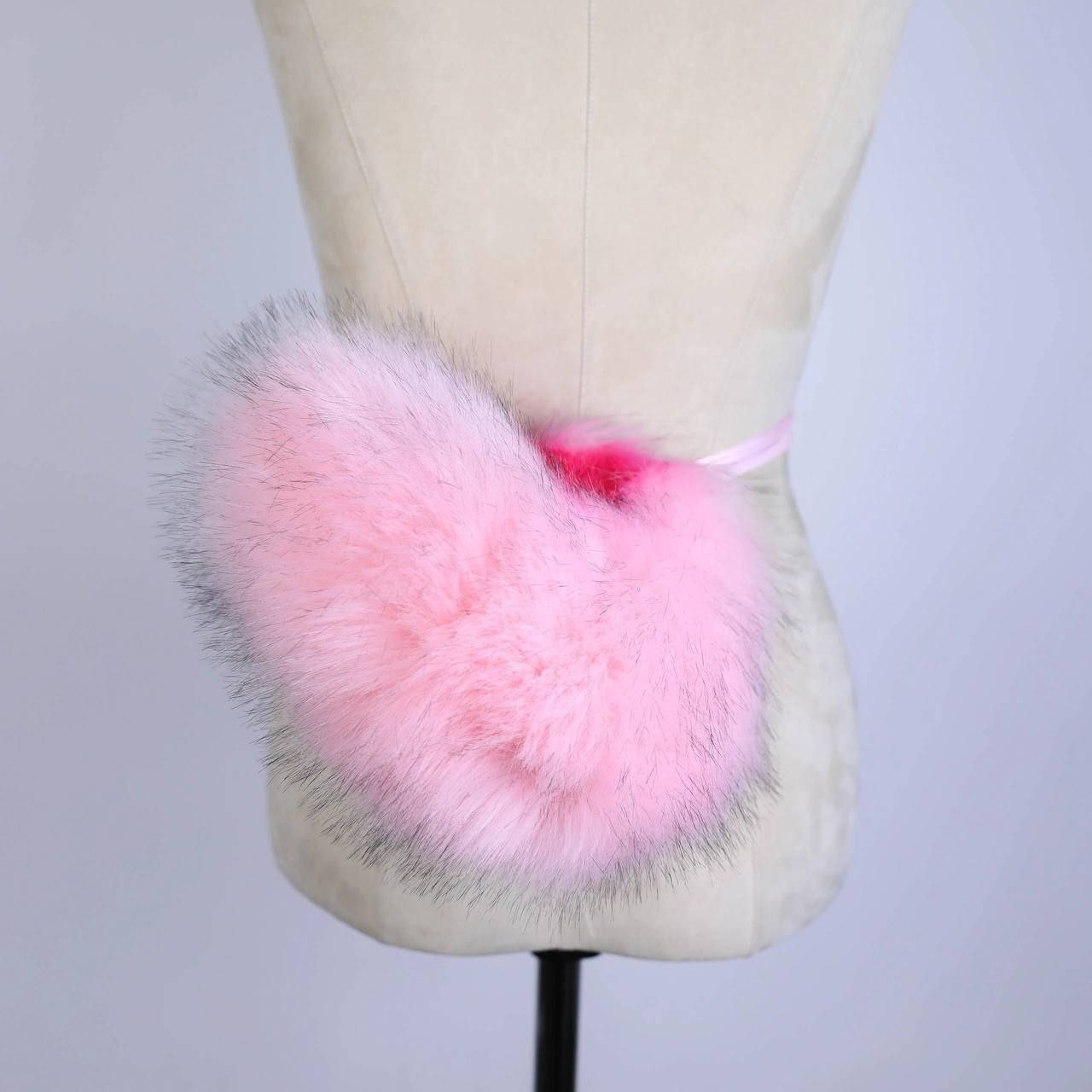 Pink Spiked Puppy Ears and Tail Set