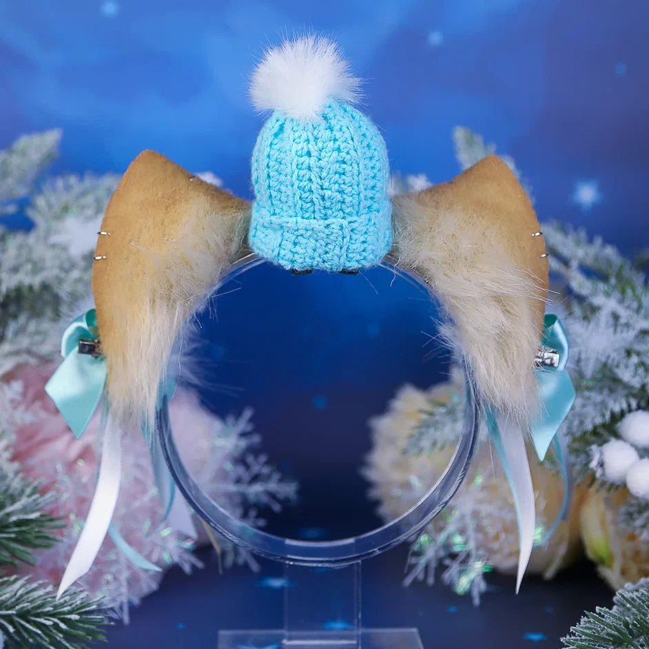 Beige Winter Kitten Ears