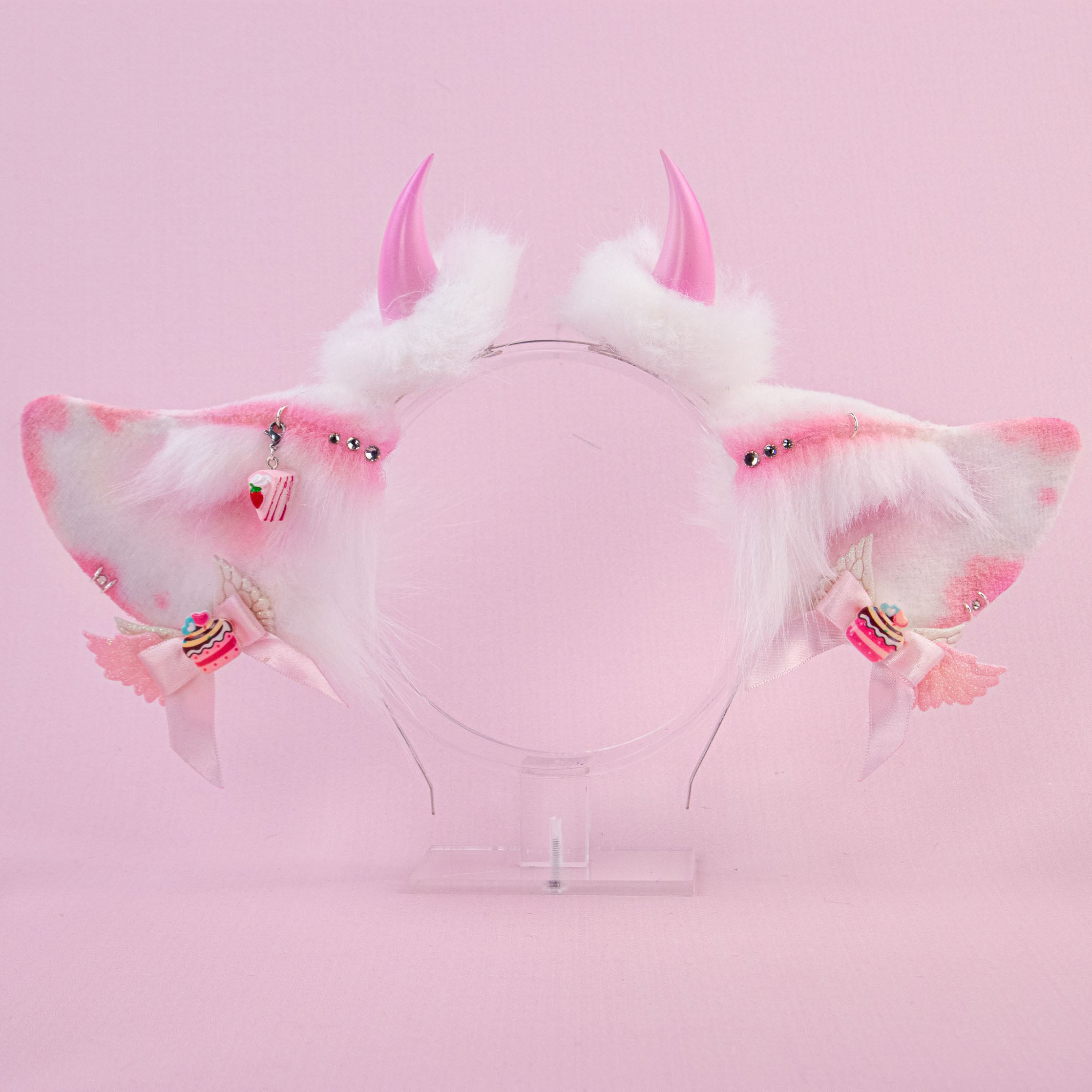 Pink cow top ears