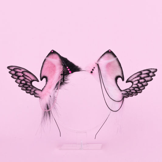 Pink Angel Kitten Ears