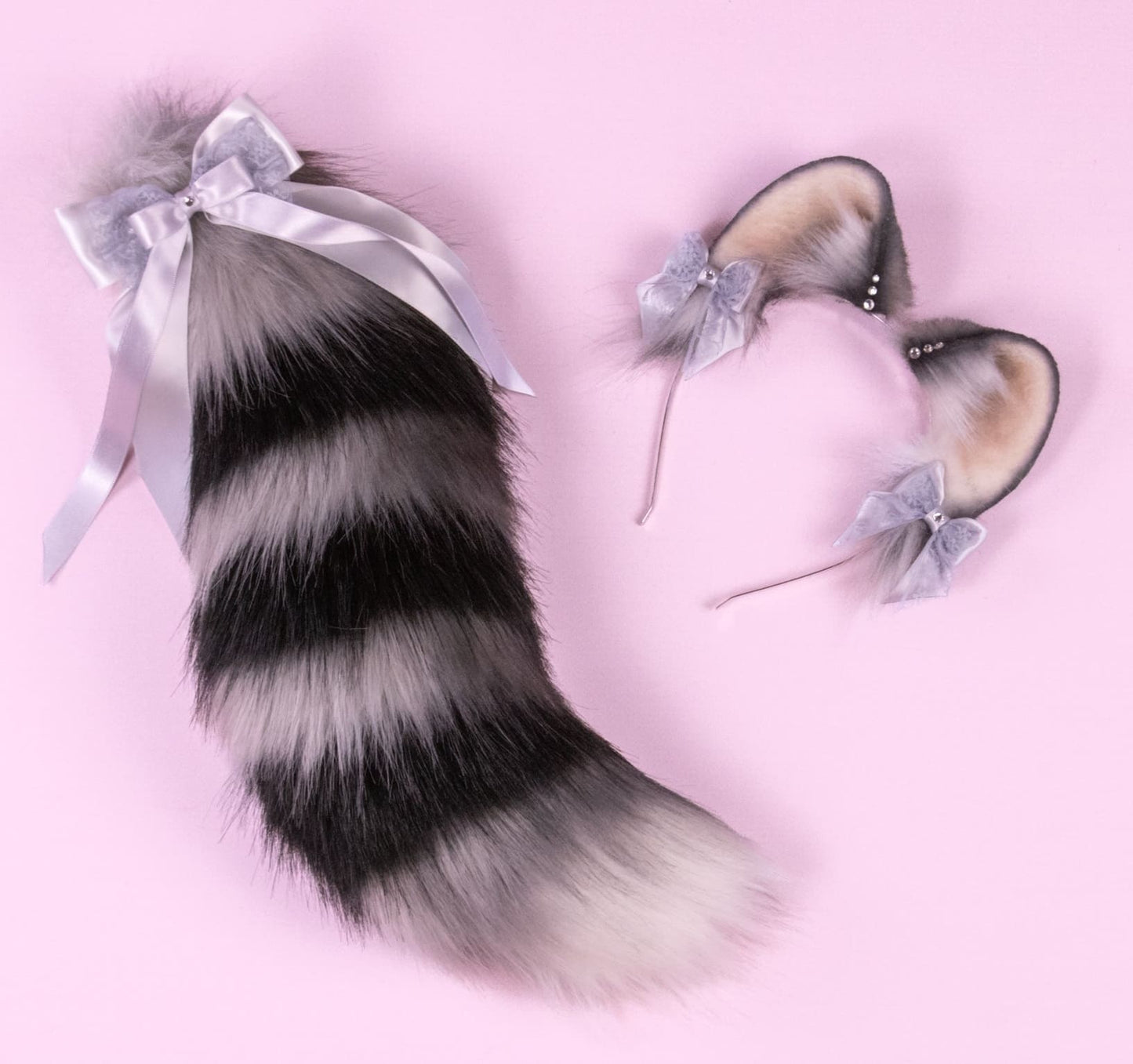 Raccoon Ears and Tail Set