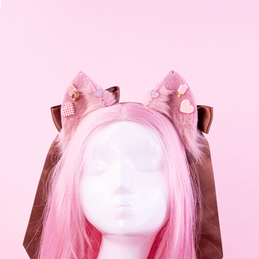 Pink Chocolate Kitty Ears