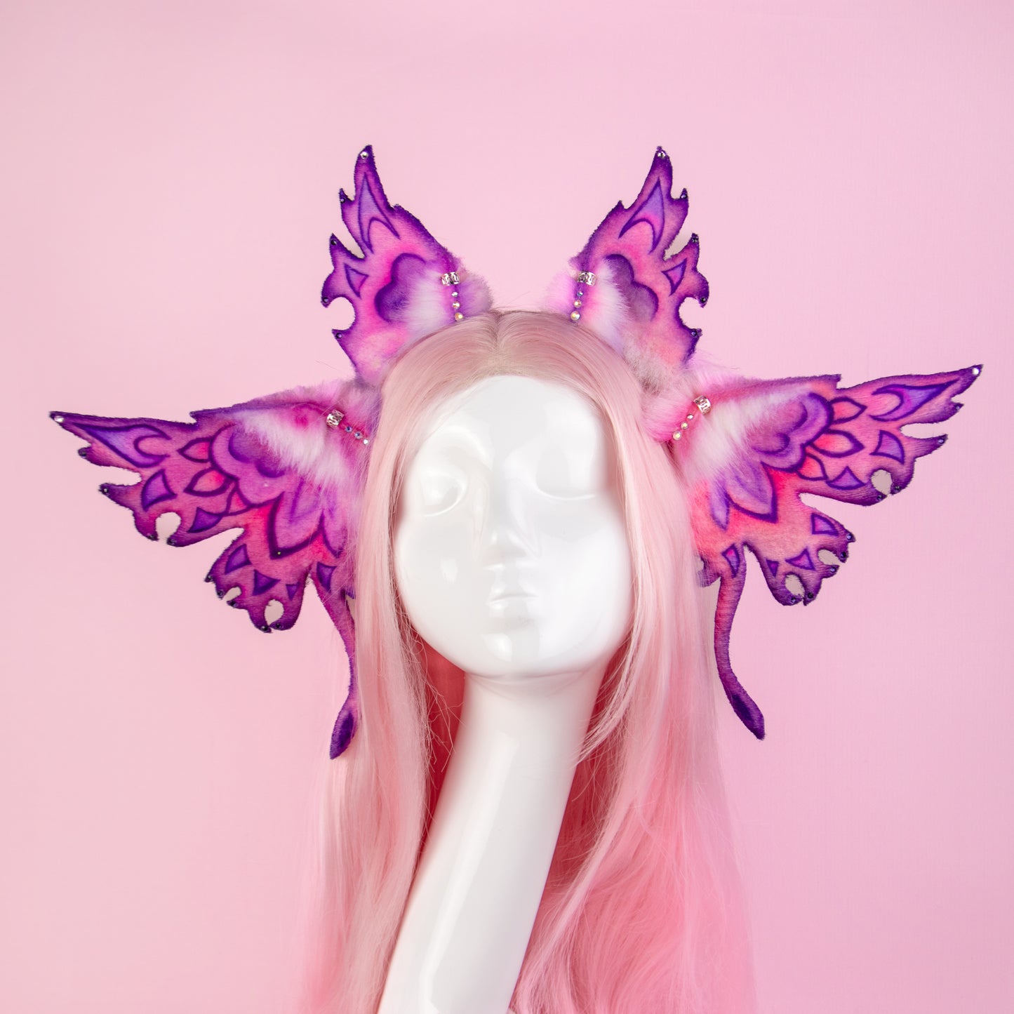 Pink and Purple Butterfly Ears