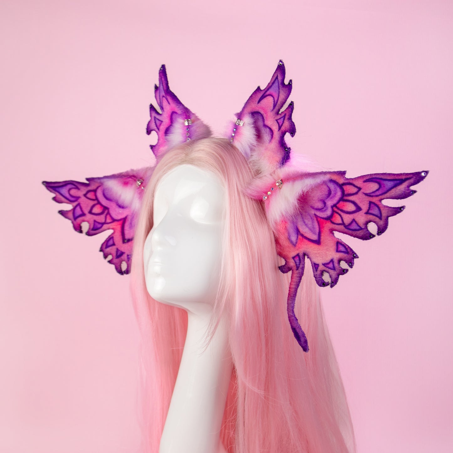 Pink and Purple Butterfly Ears