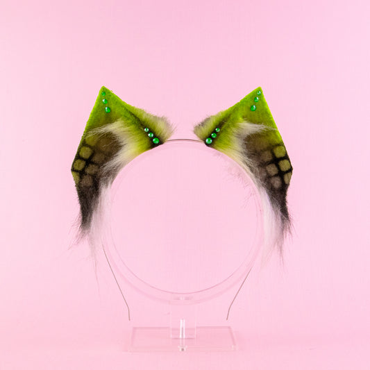 Green Cyber Kitty Ears