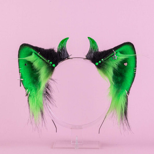 Neon Green Demon Foxy Ears