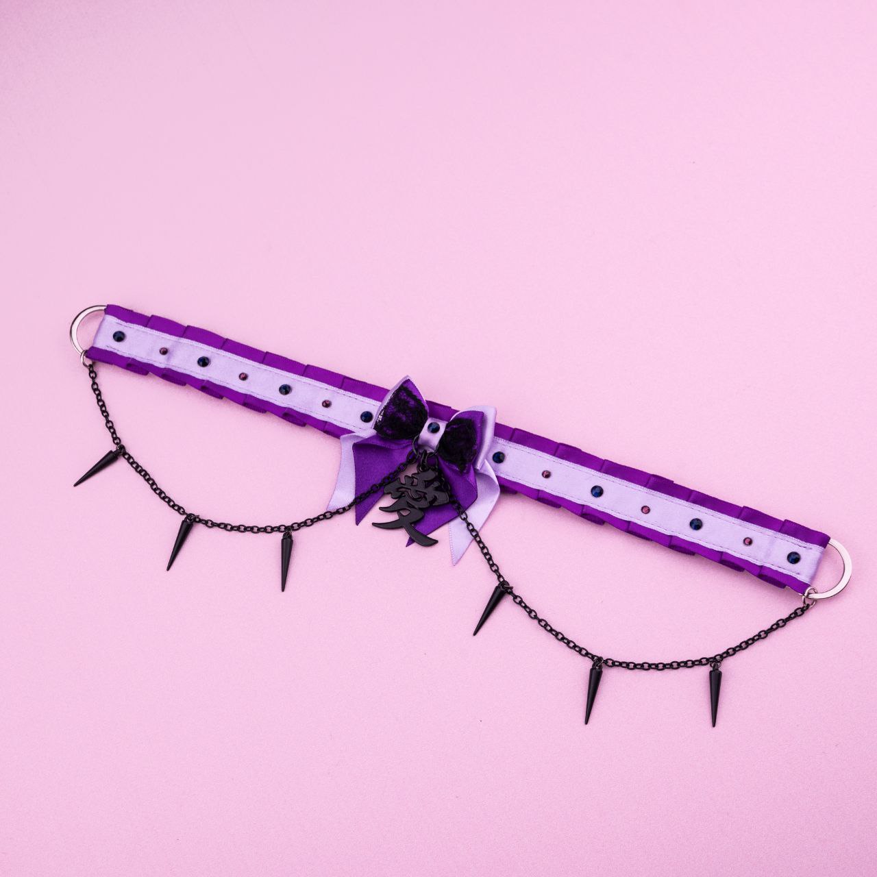 Spiked Violet Choker