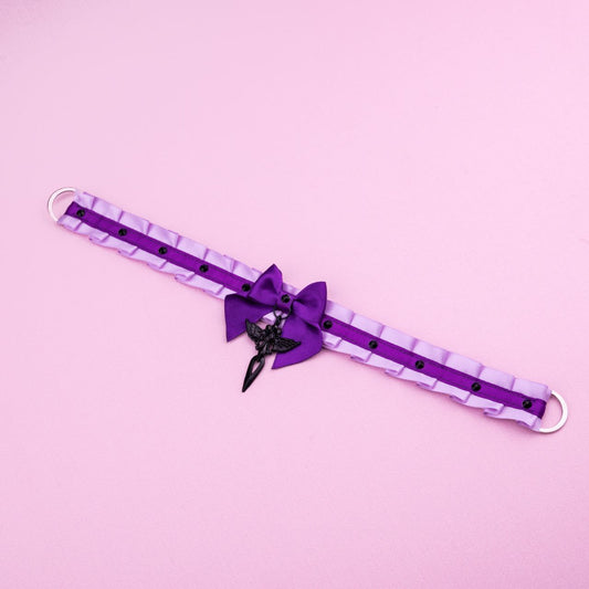 Black Cross Violet Choker