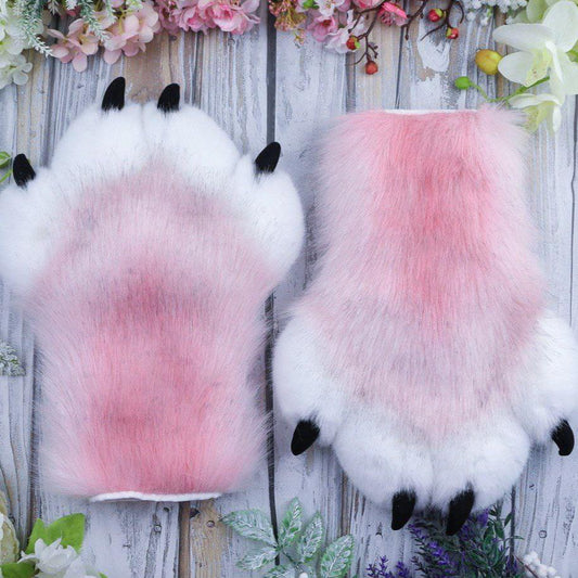 Pink Kitten Paws Gloves