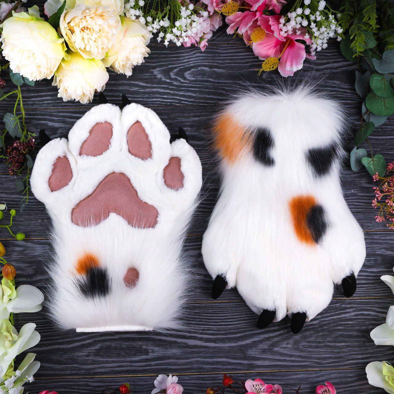 Calico Kitten Paws Gloves