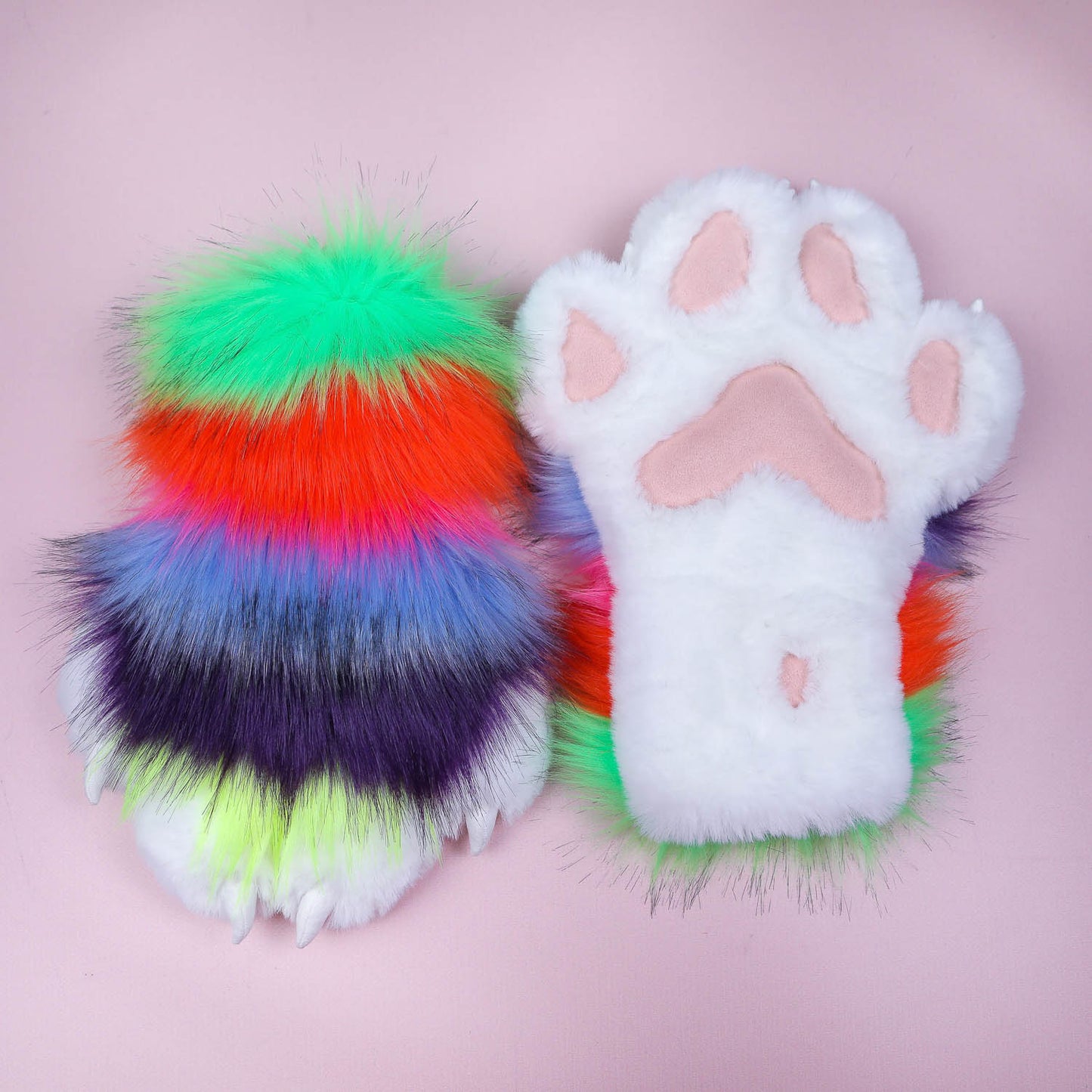 Rainbow Cheshire Cat Paws Gloves