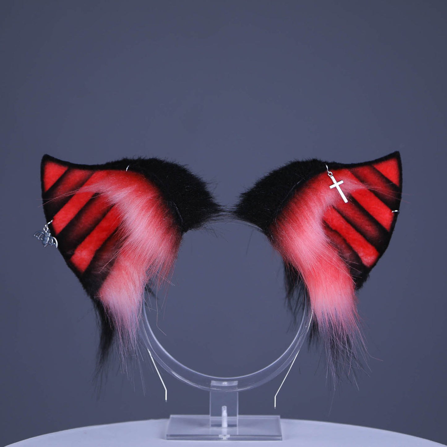 Black and Red Bat Ears