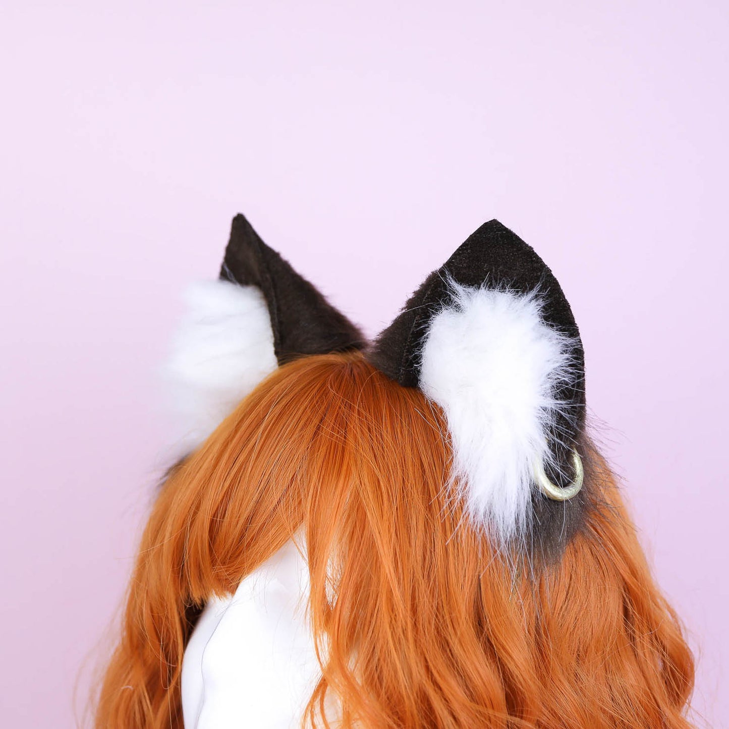 Double tailed kitten tail and ears set