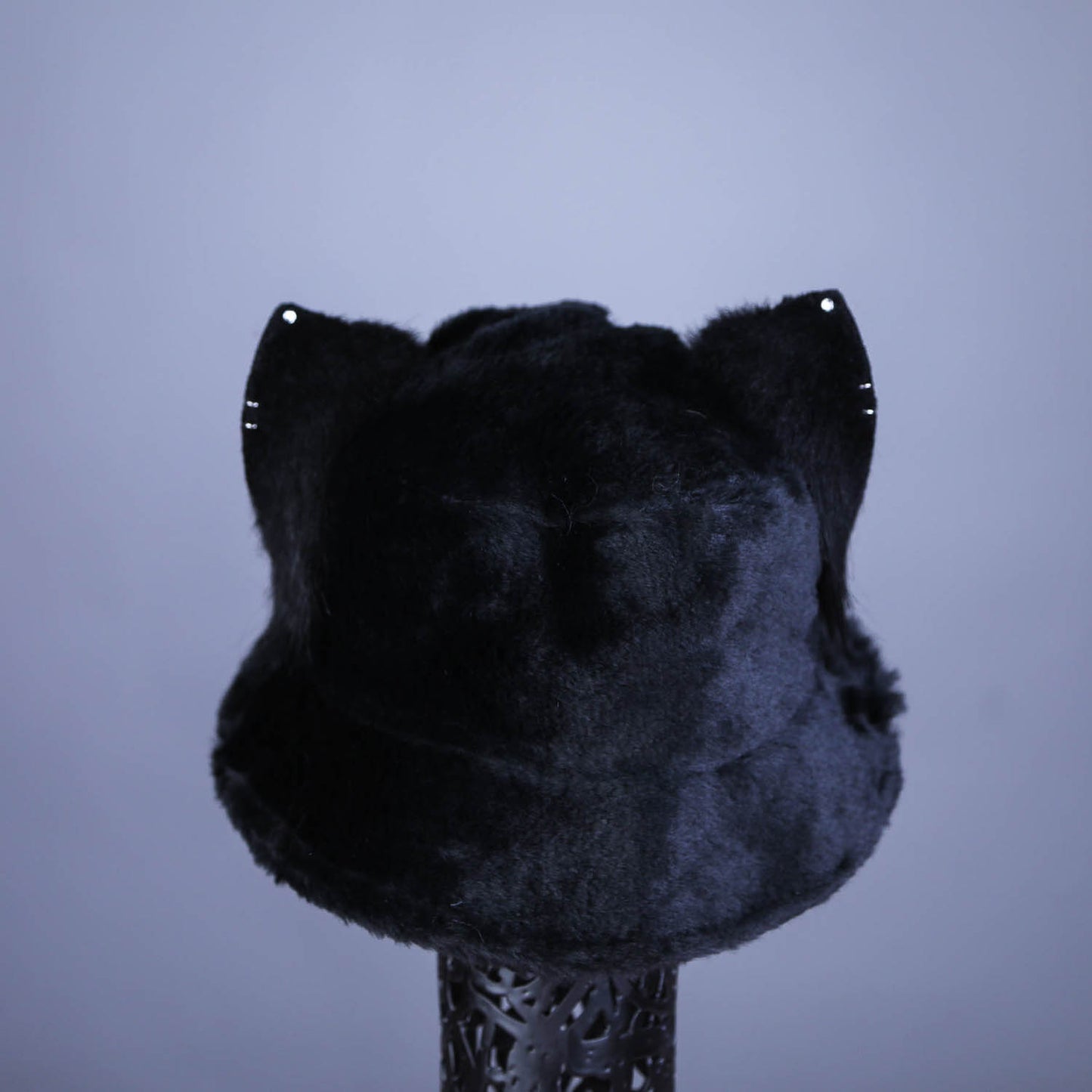 Black Kitten Hat (with white and black ears)