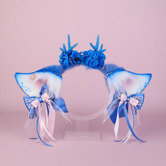 Blue Sakura Deer Ears