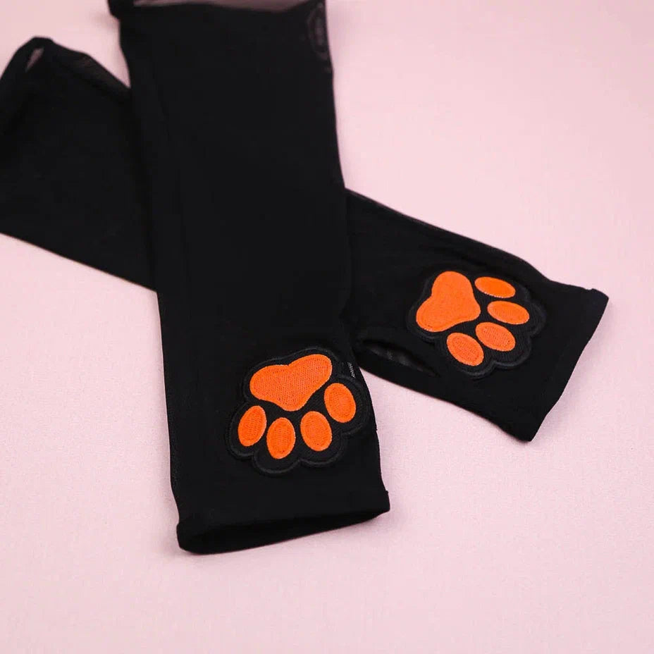 Pumpkin Paw Kitten Mitten Gloves