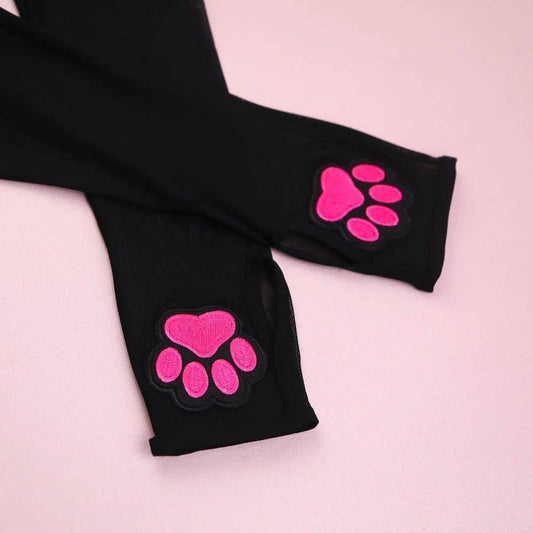 Pink Paw Kitten Mitten Gloves