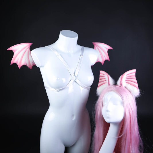 Pink Bat Ears and Wings