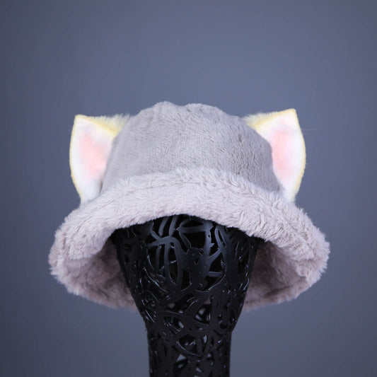 Grey Kitten Hat (with beige ears)